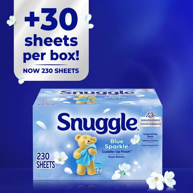 Alt view image 2 of 7 - Snuggle Fabric Softener Dryer Sheets, Blue Sparkle, 230 Count