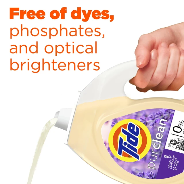 Alt view image 4 of 7 - Tide Purclean HE Deep Cleaning Concentrated Liquid Laundry Detergent, Honey Lavender Scent, 48 Loads, 63 fl oz