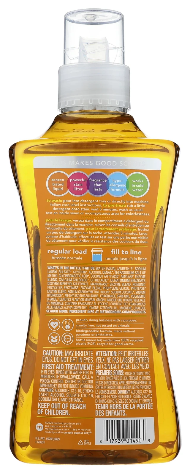 Alt view image 2 of 7 - method Liquid Laundry Detergent, Ginger Mango, 53.5 fl oz