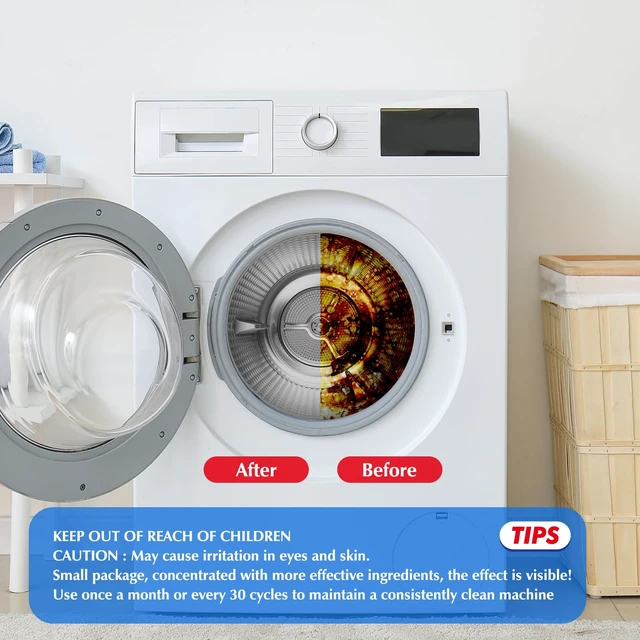 Alt view image 7 of 7 - USKICH 40 Pack Washing Machine Cleaner Tablets,Deep Cleaning Descaler For HE Front Loader & Top Load Washer,Washer Machine Cleaning Tablets Clean Inside Drum and Laundry Tub Seal,Septic Safe