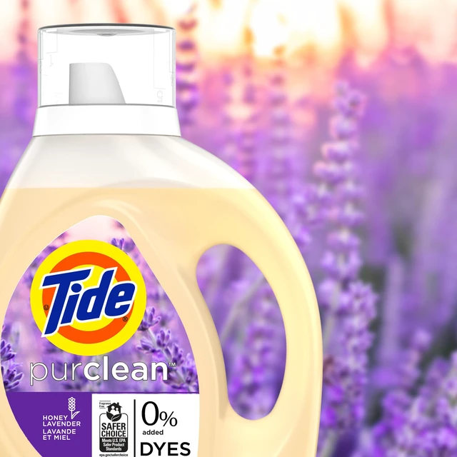 Alt view image 7 of 7 - Tide Purclean HE Deep Cleaning Concentrated Liquid Laundry Detergent, Honey Lavender Scent, 48 Loads, 63 fl oz
