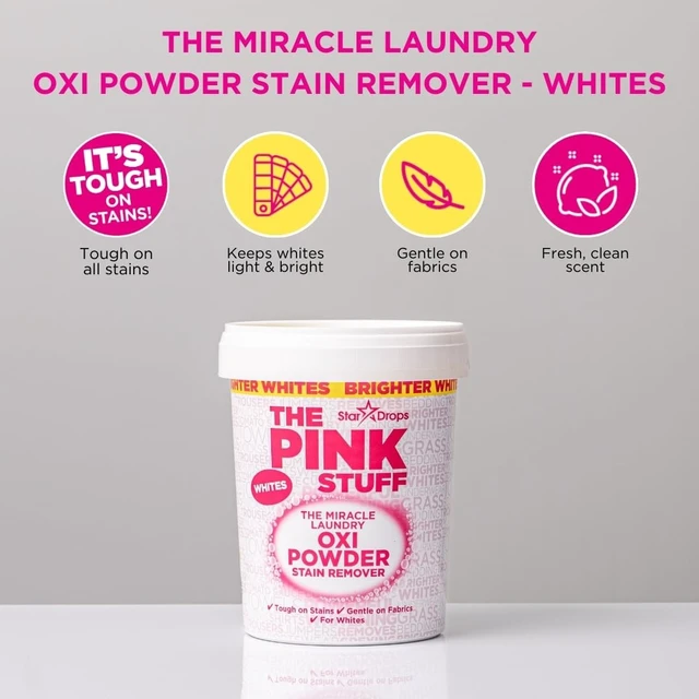 Alt view image 3 of 5 - The Pink Stuff Miracle Laundry Oxi Powder Stain Remover for Whites, 35.2 Oz