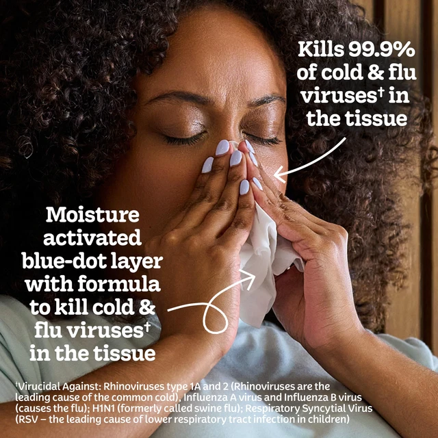 Alt view image 2 of 6 - Kleenex Anti-Viral Facial Tissues, 6 Cube Boxes, 55 Tissues per Box