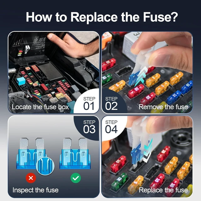 Alt view image 6 of 6 - JOREST 300Pcs Car Fuse Assortment Kit, 160 Mini Blade Fuses + 90 Standard Auto Fuses + 50 Micro Fuses + Puller (2A,3A,5A,7.5A,10A,15A,20A,25A,30A,35A,40A)