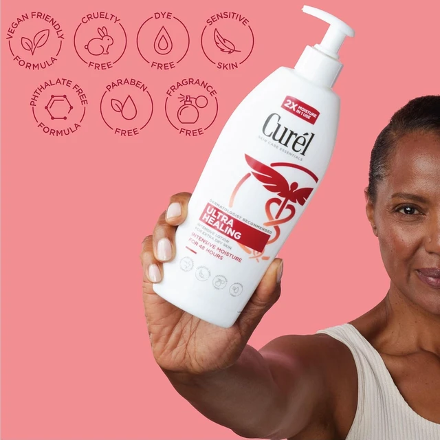 Alt view image 3 of 6 - Curel Ultra Healing Body Lotion, Fragrance-Free, 20 fl oz