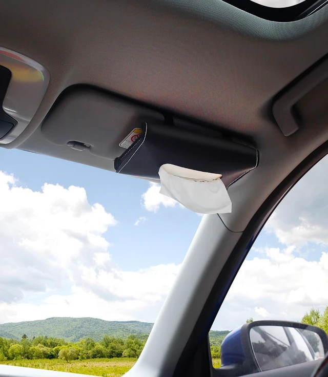 Alt view image 7 of 7 - Car Tissue Refills 300 Sheets Facial Tissues Refills for Car Visor Tissue Holder, Travel Tissue Tubes Box Container Perfect Fit for Car Cup Holder