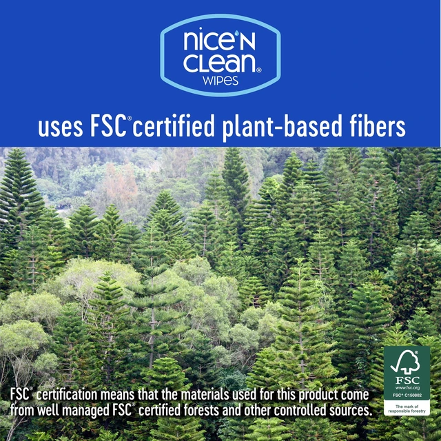 Alt view image 4 of 6 - Nice 'N CLEAN Extra Large Flushable Wipes, 6.8" x 7.5" Unscented XL Adult Wet Wipes, 180 Count, Septic Safe, Hypoallergenic, Plant Based