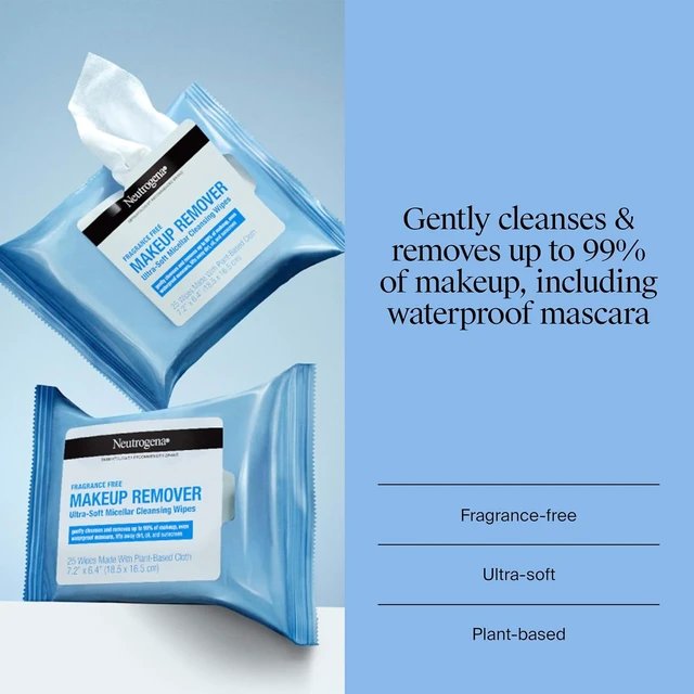 Alt view image 4 of 6 - Neutrogena Makeup Remover Wipes, 2-Pack of 25 Count, Fragrance-Free