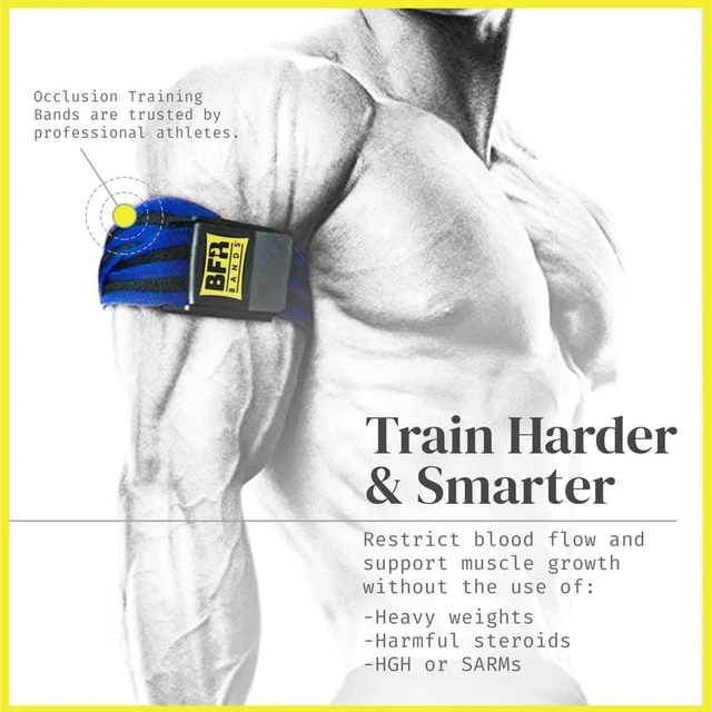 Alt view image 7 of 7 - BFR BANDS PRO Blood Flow Restriction Bands for Arms, Legs & Glutes Occlusion Training, Help Gain Muscle Without Heavy Weight Lifting, Quick-Release Strong Elastic Strap for Men & Women