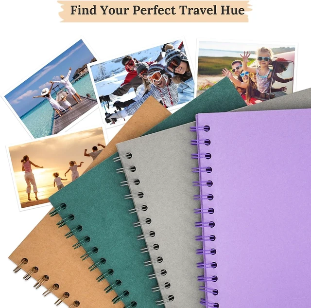 Alt view image 2 of 6 - Scrapbook Photo Album 8"x8" 20 Sheets 40 Pages Hardcover Kraft Paper Khaki