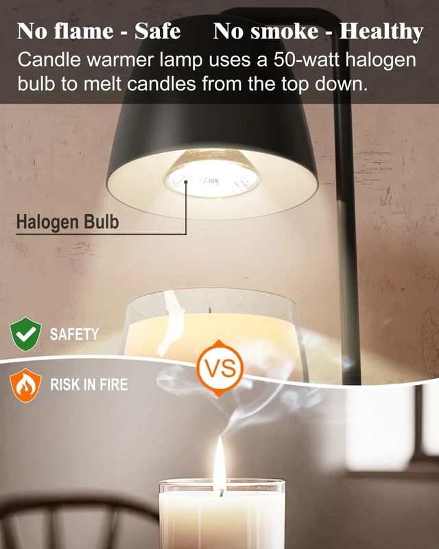 Alt view image 3 of 7 - Candle Warmer Lamp Black