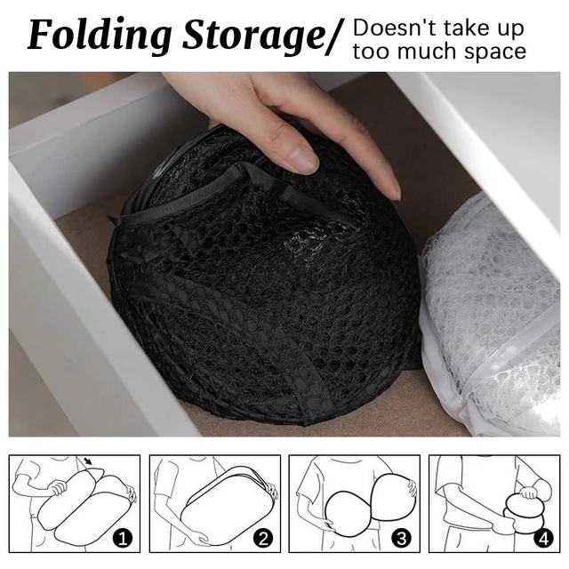 Alt view image 4 of 7 - 4 Pcs Mesh Pop Up Laundry Hamper with Carry Handles 4 Wash Bags