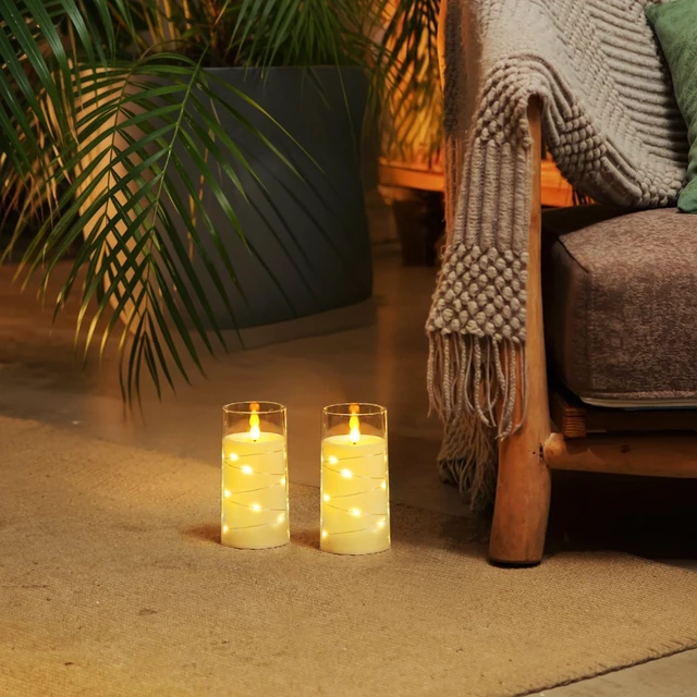Alt view image 4 of 7 - Homemory 3"x6" Flameless Candles, Flickering LED Pillar Candles with Remote