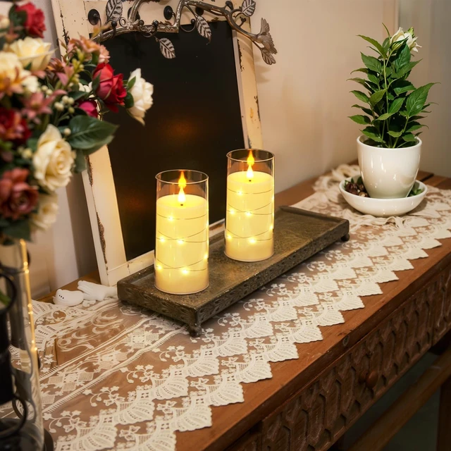 Alt view image 5 of 7 - Homemory 3"x6" Flameless Candles, Flickering LED Pillar Candles with Remote