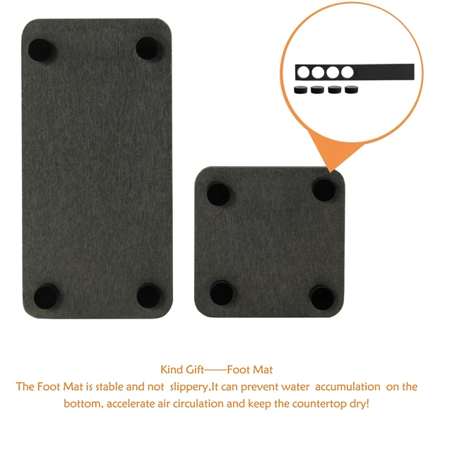 Alt view image 5 of 7 - NiuYichee Set of 4 Water Absorbent Diatomite Coasters, Dish Soap Stone Tray