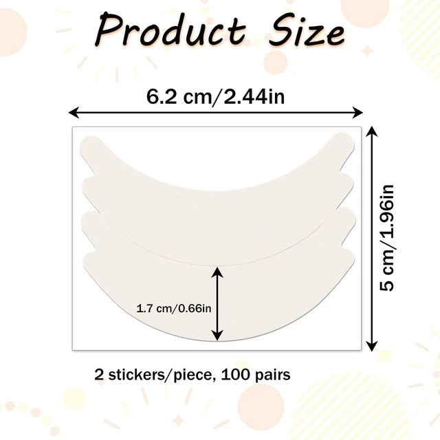 Alt view image 2 of 7 - WLLHYF 200 PCS Foam Eye Pads for Lash Extensions, Waterproof Pre Cut Eyelash Tape Lint Free Sticky Under Eyes Pads Lash Tech Supplies Fit Most Eye Shape
