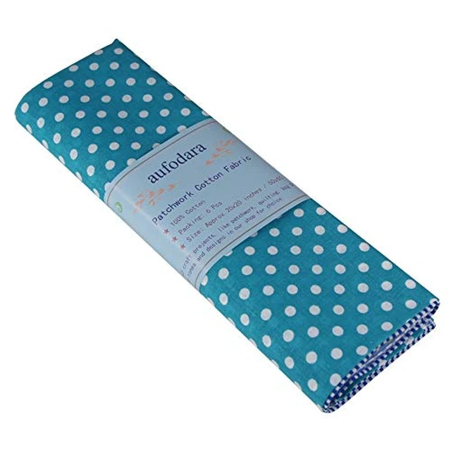 Alt view image 7 of 7 - UOOOM 6pcs 50 x 50cm Patchwork Cotton Fabric DIY Handmade Sewing Quilting Fabric Different Designs (Tone-Blue)