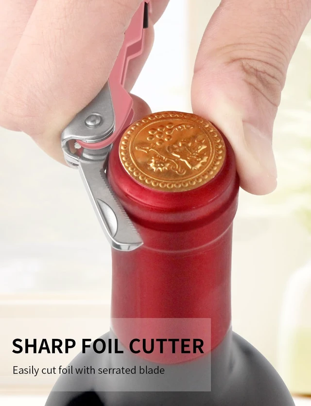 Alt view image 3 of 7 - CORKAS Wine Key - 2Pack Handcrafted Professional Waiters Corkscrew, Compact Heavy Duty Wine Opener with Double Hinged, Foil Cutter and Bottle Opener, Birthday Gifts for Severs, Sommelier, Bartenders