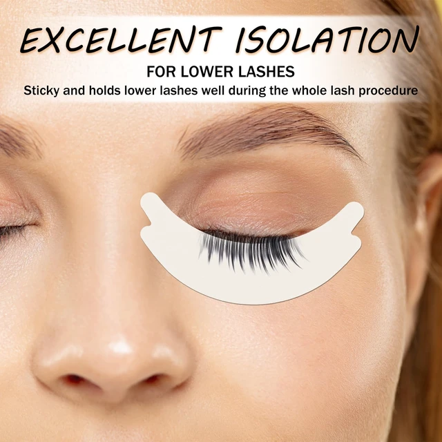 Alt view image 6 of 7 - WLLHYF 200 PCS Foam Eye Pads for Lash Extensions, Waterproof Pre Cut Eyelash Tape Lint Free Sticky Under Eyes Pads Lash Tech Supplies Fit Most Eye Shape