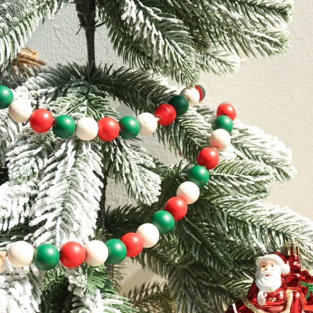 Alt view image 3 of 6 - Meplait Wood Bead Garland, 39in Decorative Tassels Garland, Christmas