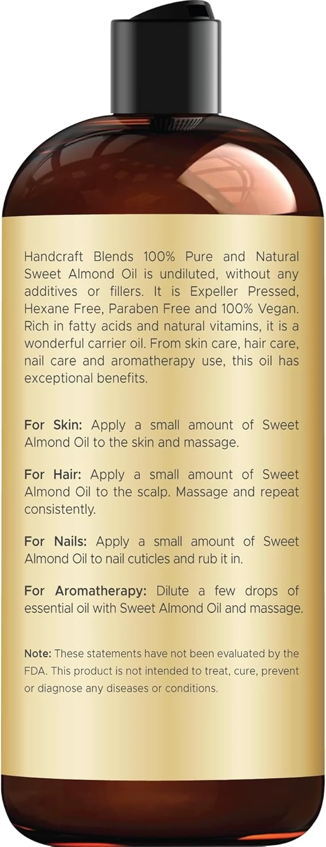 Alt view image 2 of 7 - Handcraft Blends Sweet Almond Oil - 16 Fl Oz