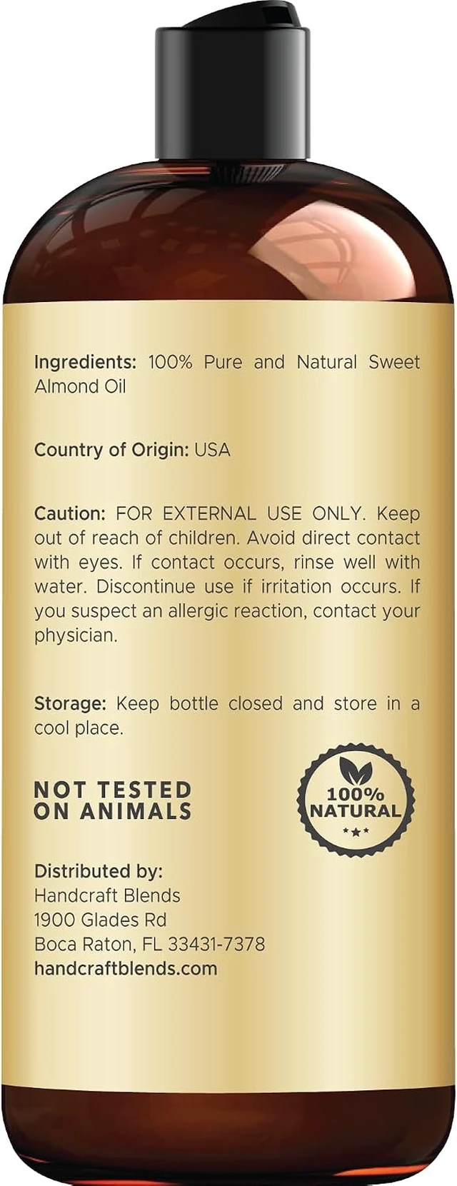 Alt view image 3 of 7 - Handcraft Blends Sweet Almond Oil - 16 Fl Oz