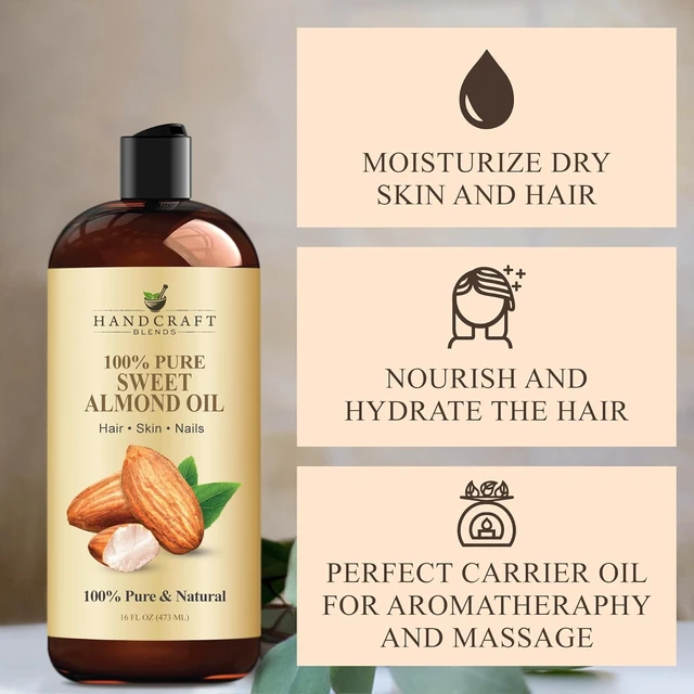 Alt view image 5 of 7 - Handcraft Blends Sweet Almond Oil - 16 Fl Oz