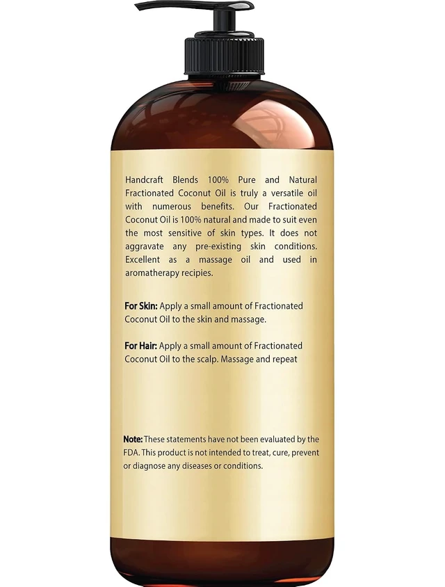 Alt view image 2 of 7 - Handcraft Blends Fractionated Coconut Oil - 16 Fl OzHandcraft Blends Fractionated Coconut Oil - 16 Fl Oz