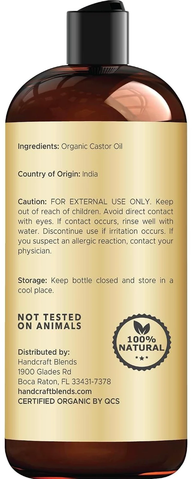 Alt view image 3 of 7 - Handcraft Blends Organic Castor Oil - 16 Fl Oz