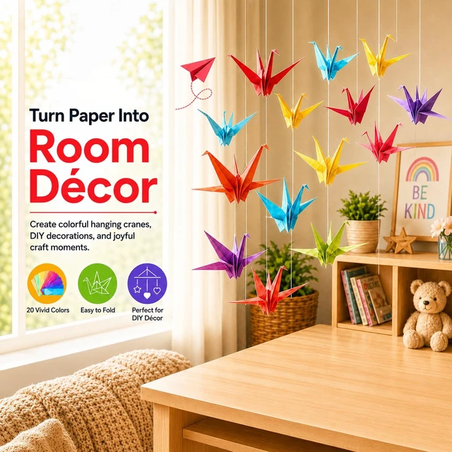 Alt view image 7 of 7 - Origami Paper 200 Sheets 6 x 6 Inch Double Sided Colored Craft Paper