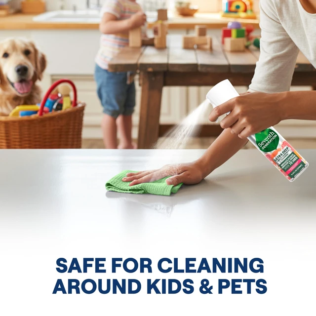 Alt view image 7 of 7 - Seventh Generation Ultra Deep Probiotic Multi Surface Cleaner, 9.4 Fl Oz, Grapefruit & Orange, 80% USDA Biobased All Purpose Cleaning Spray, Breaks Down Tough Grease & Grime, Safe for Kids & Pets