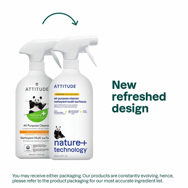 Alt view image 2 of 7 - ATTITUDE All Purpose Cleaner Spray, EWG Verified, Citrus Zest, 27 fl oz