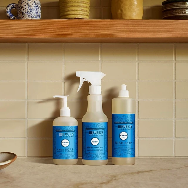 Alt view image 7 of 7 - Mrs. MEYER'S CLEAN DAY Liquid Dish Soap, Blueberry Scent, 16 Fl Oz Bottle