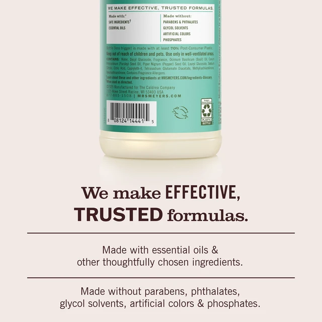 Alt view image 4 of 7 - MRS. MEYER'S CLEAN DAY All-Purpose Cleaner Spray, Basil, 16 fl. oz