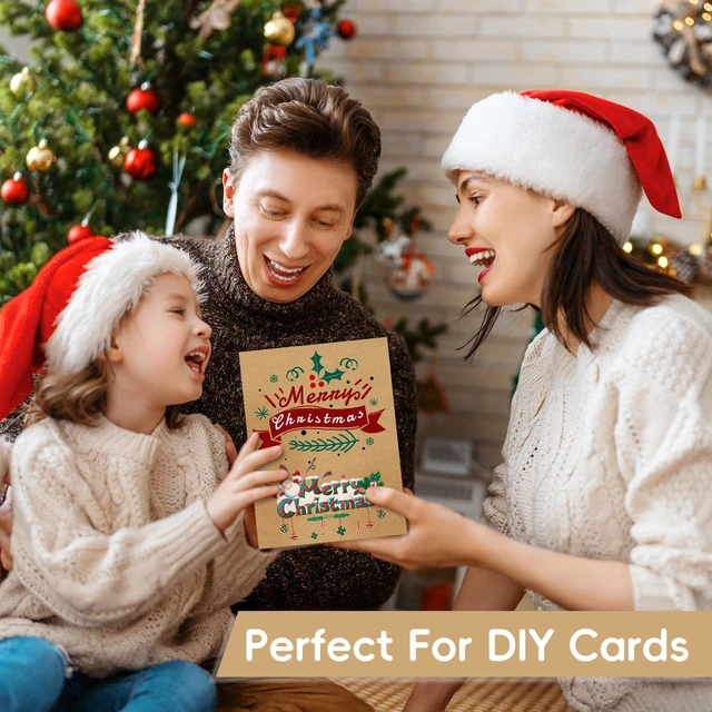 Alt view image 6 of 7 - 25 Sheets Brown Cardstock 8.5 x 11, 92lb/250gsm Kraft Card Stock Paper
