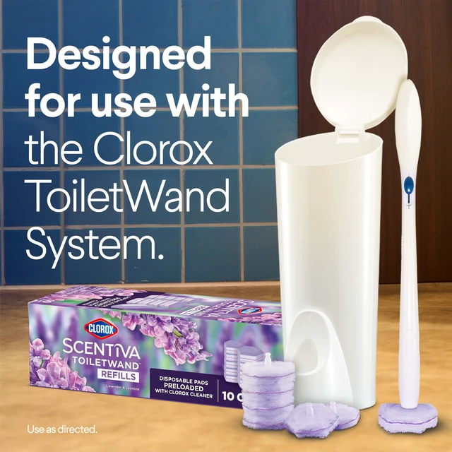 Alt view image 7 of 7 - Clorox Scentiva ToiletWand Refills, Lavender and Jasmine, 10 Count