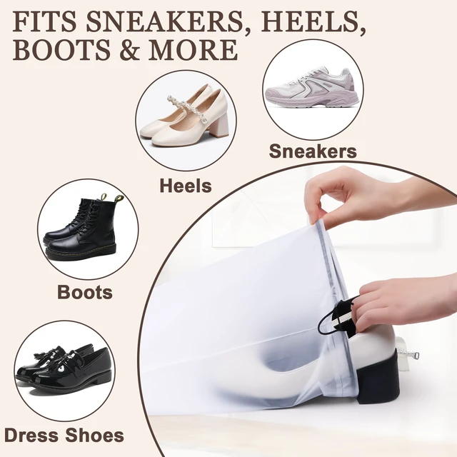 Alt view image 3 of 6 - 18 Pack Clear Shoe Bags Reusable Storage for Travel Essentials