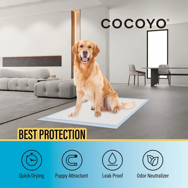 Alt view image 6 of 6 - COCOYO Training Pads 30 Count, Super Absorbent Dog Pee Pads for Puppies
