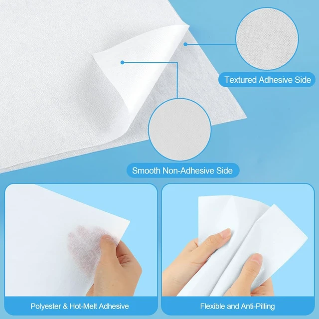 Alt view image 2 of 7 - AUAUY Medium Weight 39.4" x 3yd Fusible Interfacing, White
