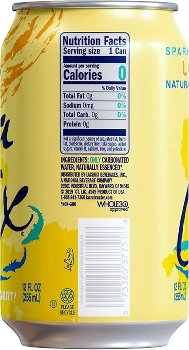 Alt view image 3 of 6 - La Croix Sparkling Water, Lemon 8pk, 12 Fl Oz (pack of 8)