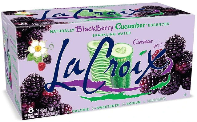Main image of La Croix Sparkling Water, Blackberry Cucumber, 8-Pack Zero Sugar, Zero Calories, Zero Sodium