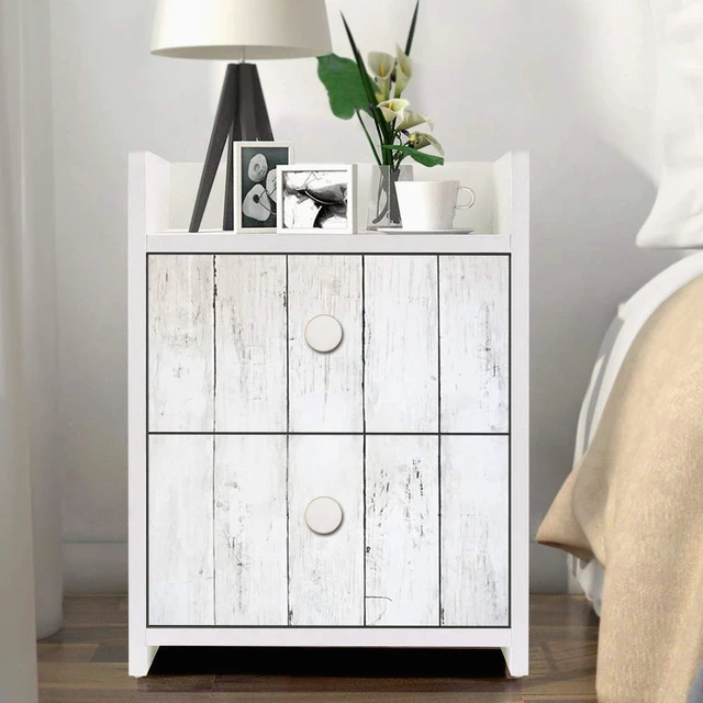 Alt view image 4 of 7 - CiCiwind Peel and Stick Wallpaper Wood Contact Paper White Shiplap Wall Paper Peel and Stick Modern Rustic Wood Removable Waterproof Self Adhesive Wallpapers for Cabinets Bedroom Bathroom 78.7"x17.7"