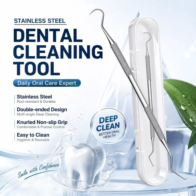 Alt view image 2 of 7 - G.CATACC Metal Dental Pick Tooth Scraper Plaque Tartar Remover Tool