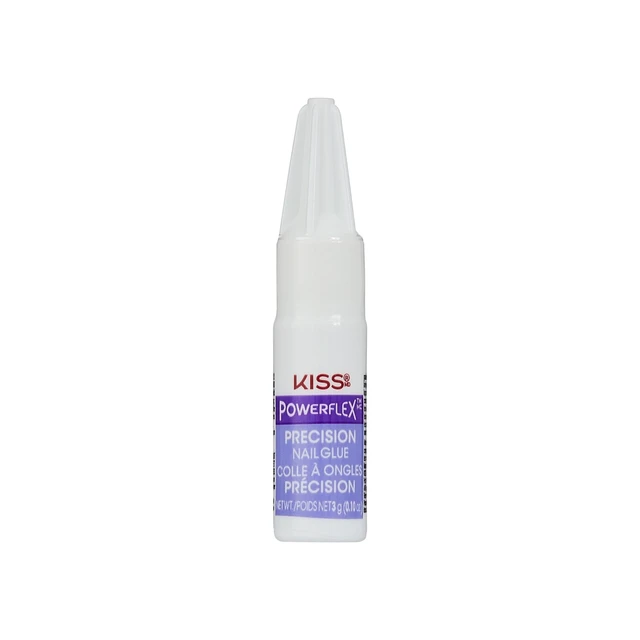Alt view image 5 of 7 - Kiss PowerFlex Precision Nail Glue for Press Ons, Kits, Tips & Wraps, 0.10 oz, Ultra Strong Bond, Fast Drying Adhesive, Instantly Repairs Cracks, Splits & Breaks, Extended Nozzle for Precision