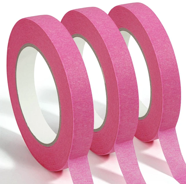 Main image of Mr. Pen- Pink Masking Tape, 0.6 Inch Wide, 3 Rolls, 3 x 55 Yards, Pink