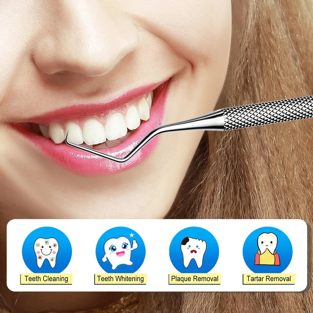 Alt view image 5 of 7 - G.CATACC Metal Dental Pick Tooth Scraper Plaque Tartar Remover Tool