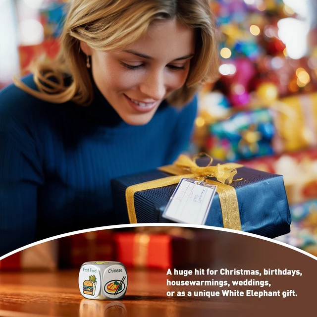 Alt view image 7 of 7 - Stocking Stuffers for Men Women - 0.6" Tiny Date Night Food Decision Dice