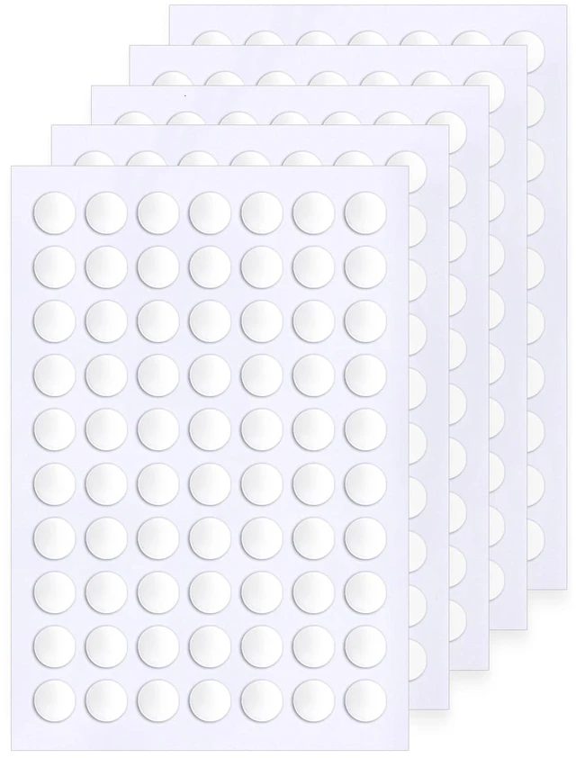 Main image of JUNEBRUSHS 350 Pieces Double Sided Sticky Dots, Sticky Tack for Wall Hanging Removable Poster Putty Clear Round Putty No Trace Adhesive Sticky Putty for Balloon Craft DIY Art Office Supplies (6 mm)