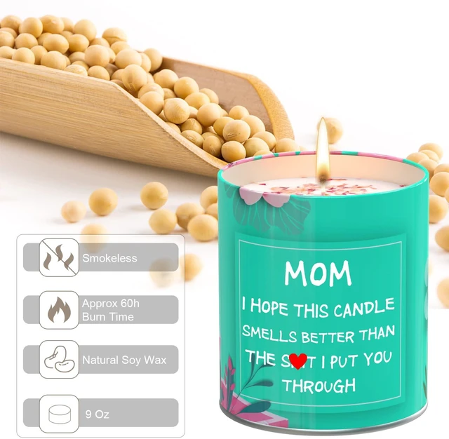 Alt view image 2 of 7 - Mothers Day Gifts from Daughter,Son-Mom Scented Candles Funny Gifts Ideas for Mom,Mothers Day/Christmas Birthday Unique Gift for Mama,9oz