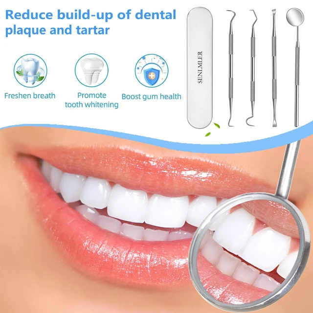 Alt view image 5 of 7 - Dental Tools, Professional Plaque Remover Teeth Cleaning Tool Kit, Stainless Steel Dental Pick Tartar Scraper Tooth Cleaner, Oral Care Hygiene Set for Dentist Personal Pets with Storage Box